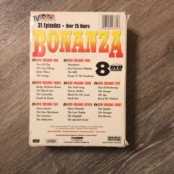 TV Classics Bonanza 8 DVD’s - Picture 3 of 4